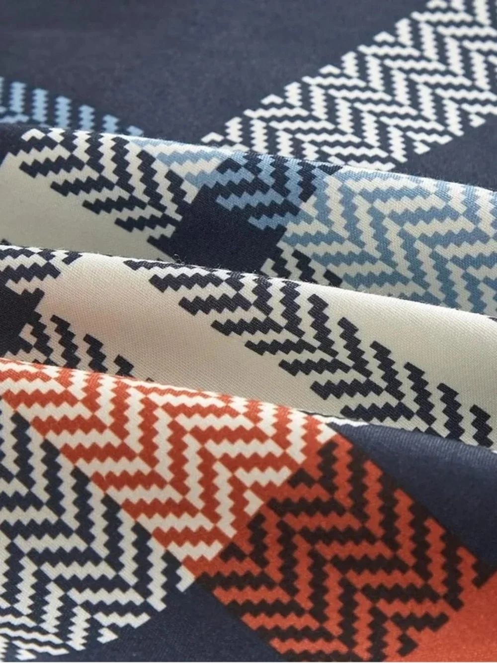 Plaid Twin 2 piece Comforter Set - Navy and Rust